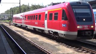 ČD/BR 612 154 (DB Regio) + ČD/BR 642 (VT 17 VBG) Sp/RE 5285 + Os/OPB 20876 - Cheb (CZ)