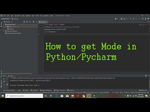 how to find mode in pycharm | how to find mode in python | getting mode value in pycharm/python