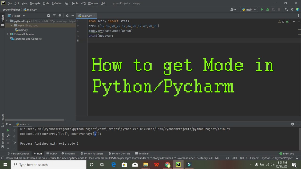 exit presentation mode pycharm