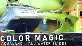 Color Line Cruise Ship - Water Slides and Pools on Board of Color Magic Oslo-Kiel 2022