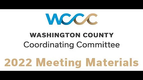 Washington County Coordinating Committee 05/16/22