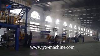 PP one-step staple fiber production line
