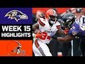 Ravens vs. Browns | NFL Week 15 Game Highlights