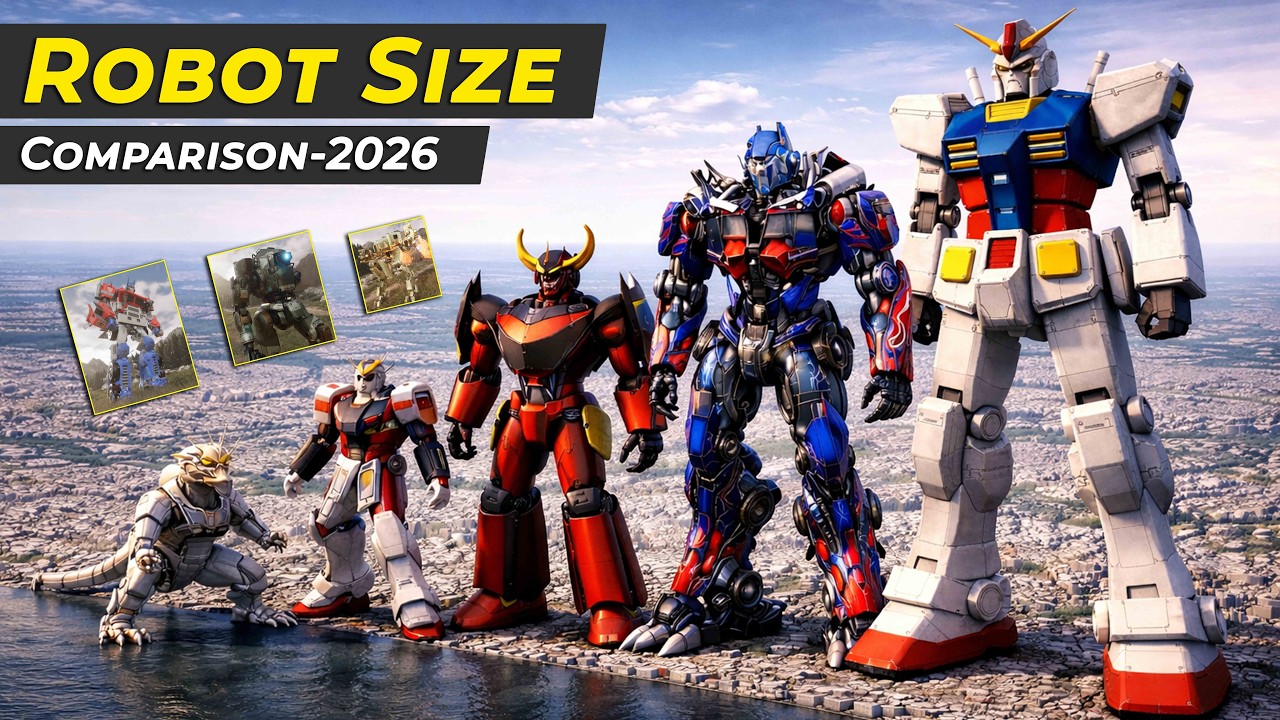 Robots Size Comparison | Tiny to Mega Robots (2026) | Giant Robots Scale