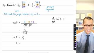 Dot Product & Angles (2 of 3: Measuring between vectors)