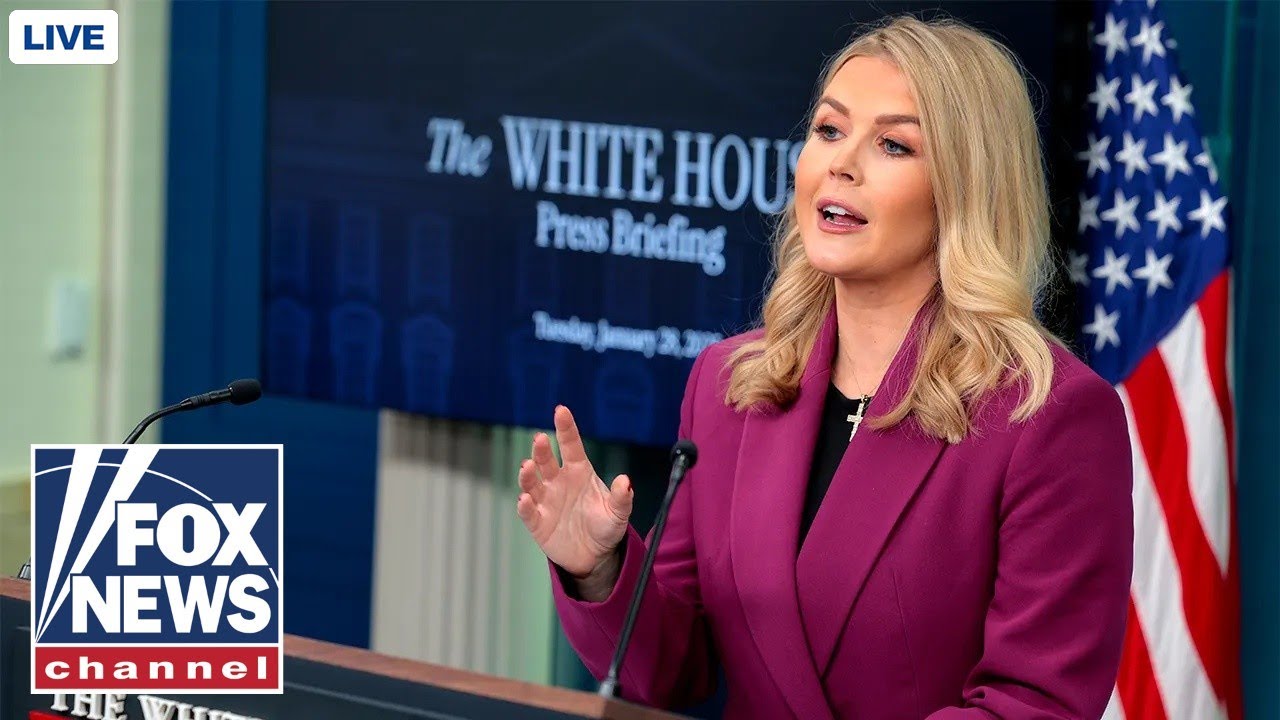 Karoline Leavitt holds briefing after House advances Trump's 'big,  beautiful bill' - YouTube