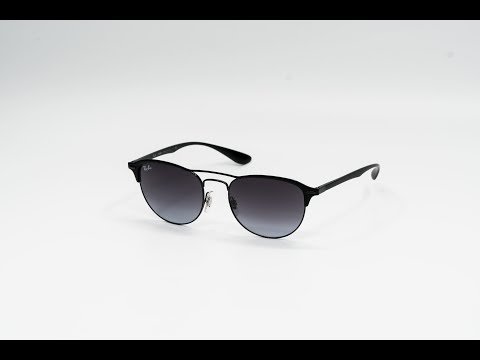 RAY BAN  雷朋 灰色漸變鏡片 黑色太陽眼鏡 方框 RB3596 186/8G