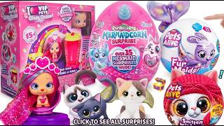 [UNBOXING] EXPOSING 35  MERMAID SURPRISES! 🧜‍♀️ ZURU RAINBOCORNS & VIP PETS! (MUST-SEE)