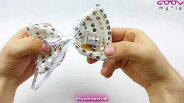 Light up bow tie for party - white dotted (www.cool-mania.com)