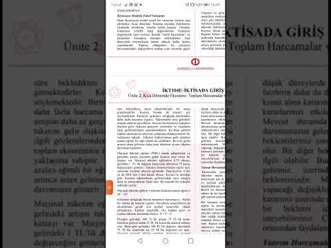 İKTİSADA GİRİŞ 2 İKİNCİ ÜNİTE KISA DÖNEMDE TOPLAM HARCAMALAR VE EKONOMİK DENGE #aof #aöf #iktisad