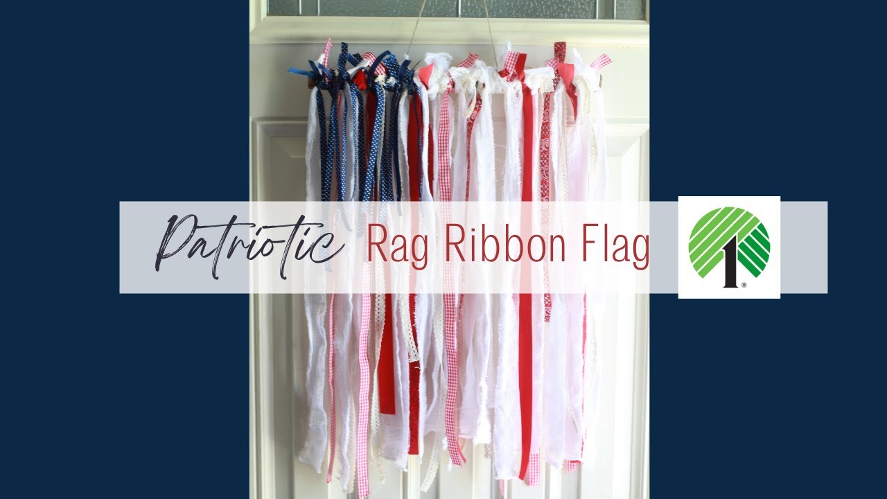 EASY AMERICANA Ribbon Flag | 4th of July SUMMER DIY Decor on a BUDGET | Dollar Tree DIY
