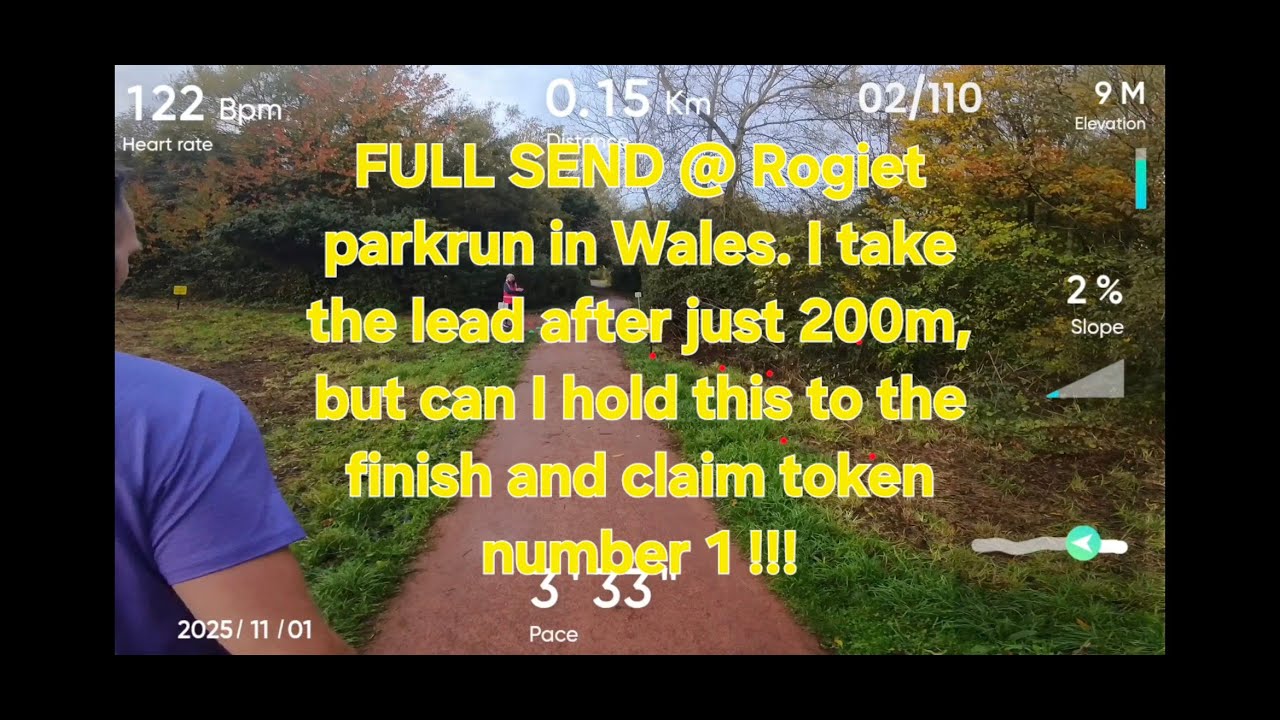 Full send at Rogiet parkrun. Take the lead after 200m, but can I hold onto the lead to the finish???