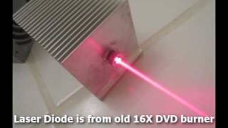 Powerful Homemade Burning Laser Built From Computer Parts