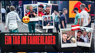 Wir sind im FAHRERLAGER + Mick Schumacher UNTERSCHREIBT auf TIMOS CAP 😍🥰 Formel 1 in SPIELBERG #3