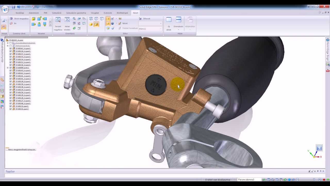 Solid Edge ST6 Összeállításban alkatrészek kivonása - YouTube