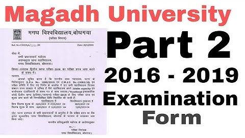 Magadh University BA,BSc,B.com part 2 Examination form//Target Railway