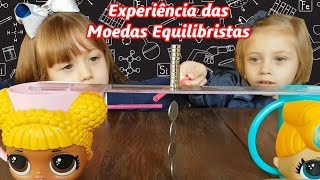 Experiência de física para crianças com as Moedas Equilibristas | Brincadeira com imã e magnetismo