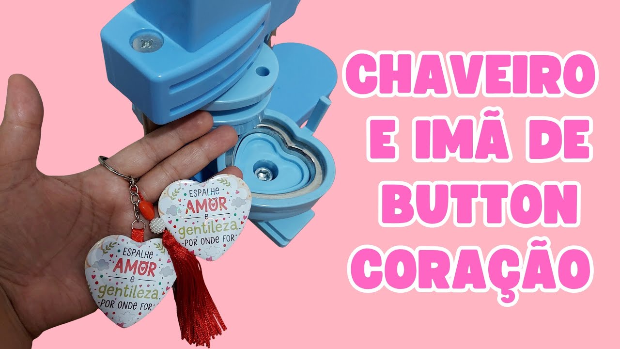 Transformando Button Alfinete De Coração Em Chaveiro E Imã 