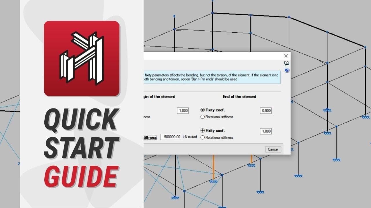 CYPE 3D: pinning ends and fixity for ends