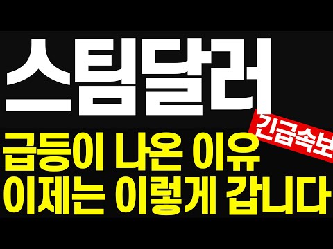   스팀달러 이걸 알아야 대응하겠죠