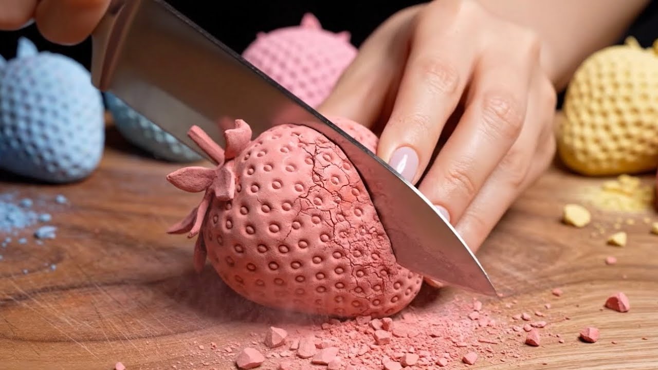 [ASMR] Chalk Fruit Slices: The Satisfying Science Behind This Viral Trend