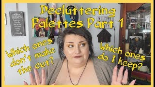 Declutter April 2019 - Episode 1 - Eyeshadow Palettes Part 1 | ASMR Makeup