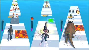 NOOB vs PRO vs HACKER in Dino Run 3D |With Oggy And Jack |Rock Indian Gamer