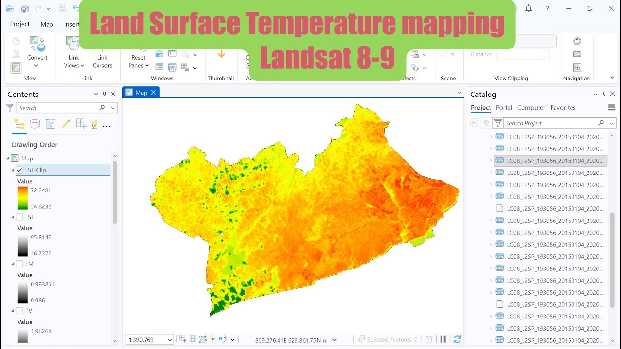 How to Calculate Land Surface Temperature LST Using Landsat 8-9 Step by ...