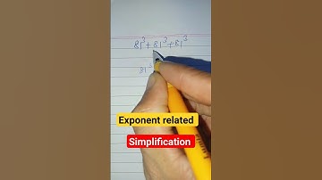 Exponent related simplification #exponents #simplification #maths #reasoning #mathematics #ssc