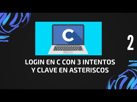 Login multiusuario en C con clave en asteriscos y 3 intentos - [2/3]