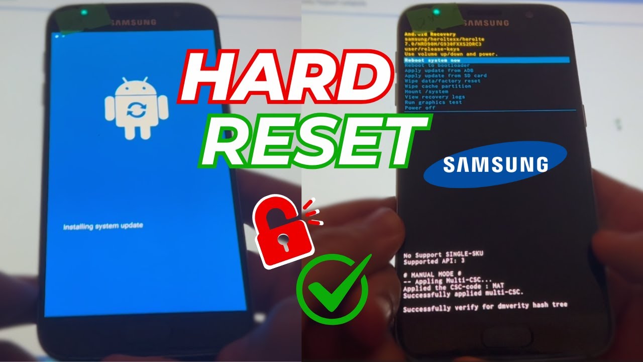 How to Hard Reset Samsung Galaxy S7 - YouTube