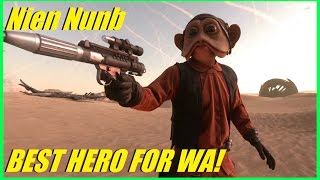 Star Wars Battlefront - The best hero for walker assault! | Nien Nunb AKA Pancake face! (18.00 K/D)