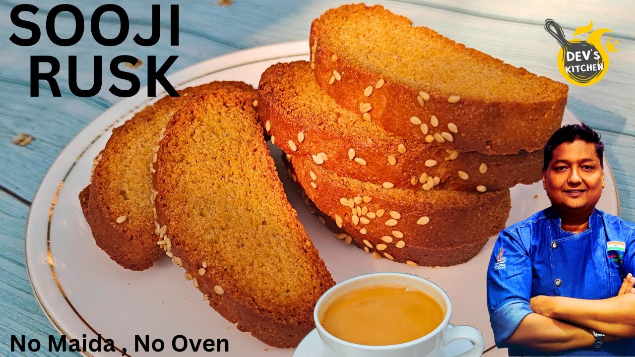 ना मैदा ना ओवन, गरमा गरम चाय के साथ अब घर पर बनाएं हेल्दी कुरकुरे सूजी टोस्ट। Sooji Rusk/Sooji Toast