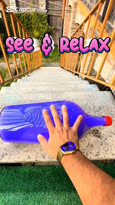 Breaking glass bottles on stairs! #shorts #asmr #satisfying #crushingcrunchy