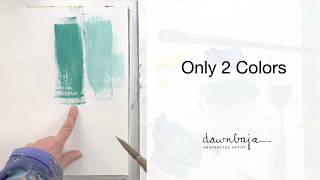 How to Mix Ocean Blue Green Color | Easy Acrylic Color Mixing for Abstract Painting