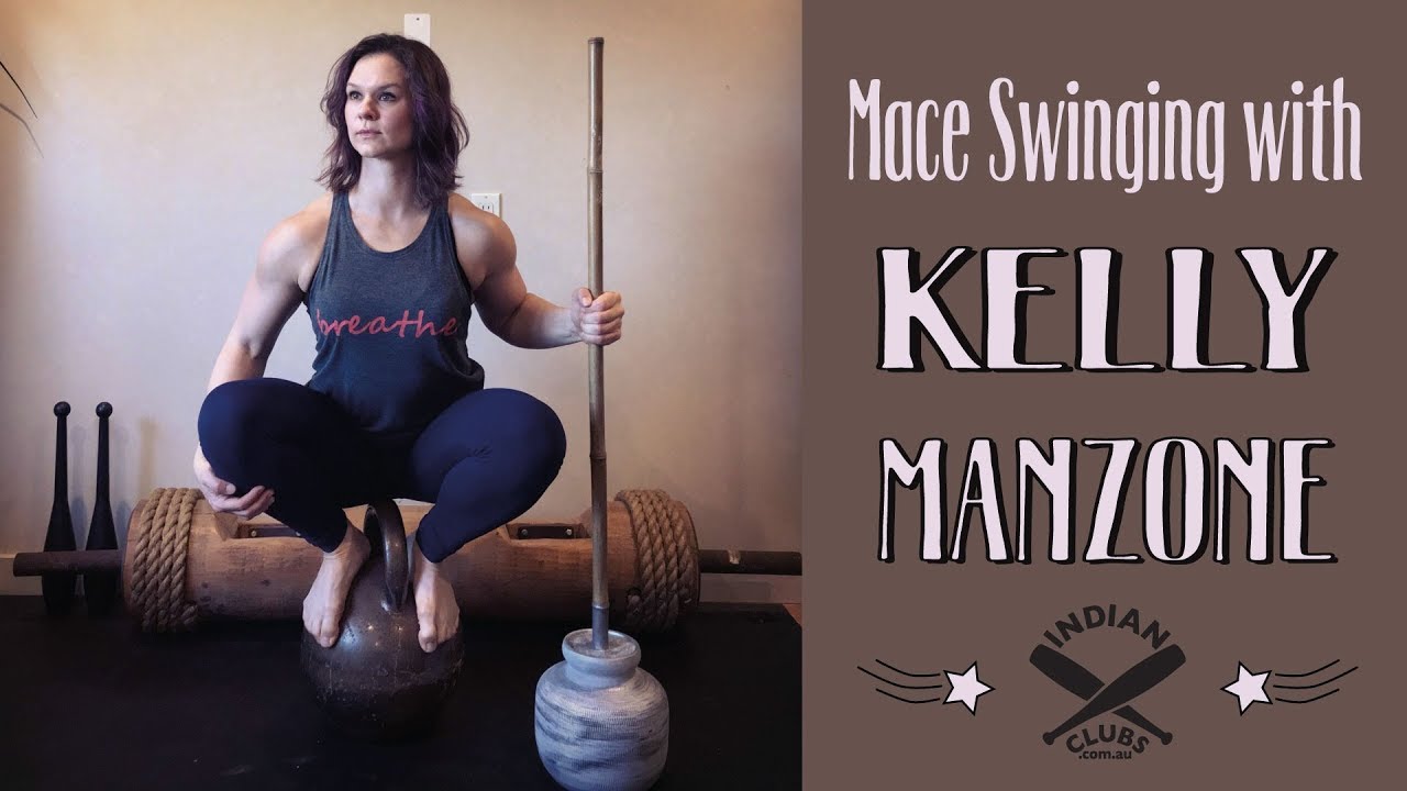 INDIAN CLUBS Mace Swinging with Kelly Manzone YouTube