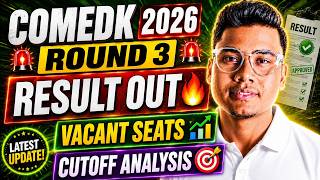 🚨 COMEDK Round 3 Result Out 2026 🔥 | Vacant Seats, Cutoff Analysis & What To Do Next
