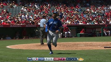 TOR@LAA: Pillar scores go-ahead run on fielding error
