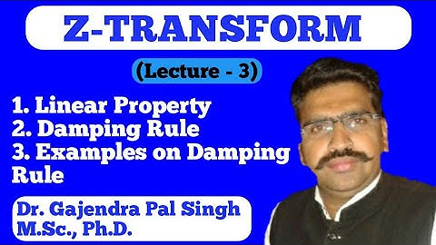 Z- Transform (Part-3)| Dr. Gajendra Pal Singh ( GPS Sir)|Engineering Mathematics