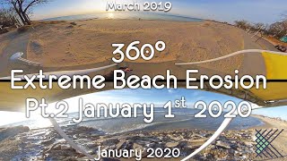 360° Silver Beach Erosion PT.2 January 2020 Lake Michigan Erosion in VR