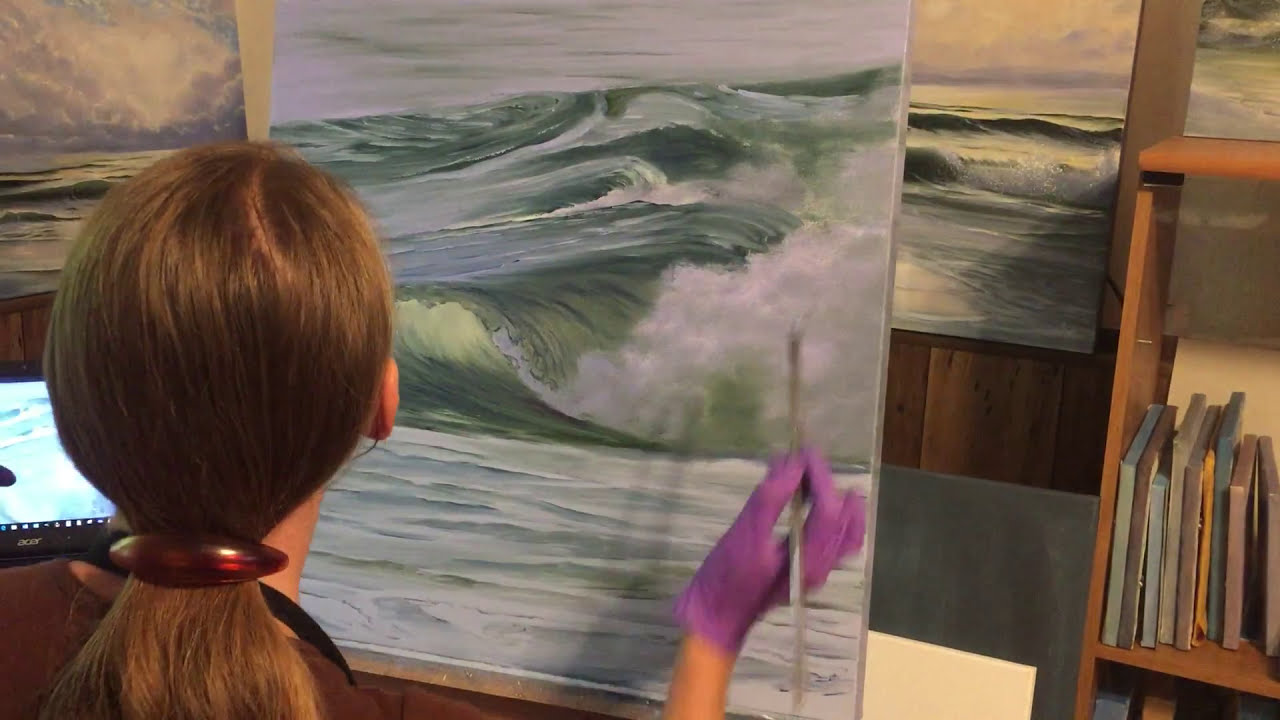 Painting Ocean Waves in Oil Part III - YouTube