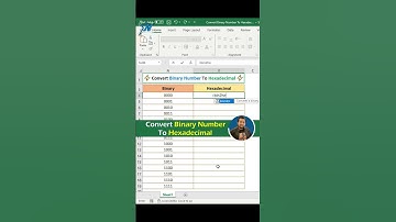 Excel Hex Magic: Convert Binary to Hexadecimal in Seconds! 😮 Excel Tutoring #shorts