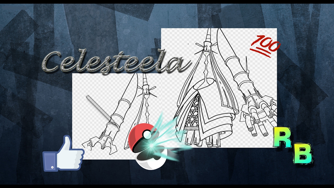 Time lapse: DRAWING POKEMON ULTRA BEAST CELESTEELA 