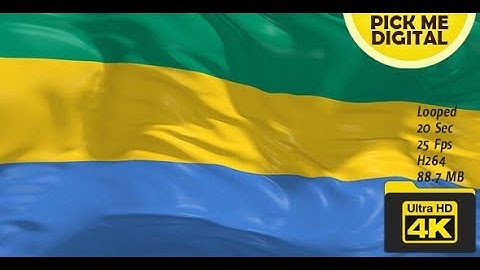 Gabon Flag 4K | Motion Graphics - Videohive template