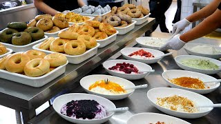 Amazing quality! Making various types of handmade bagel, cream cheese - Korean street food