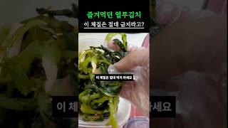열무김치 이 체질은 무조건 피하세요 #건강 #건강이최고