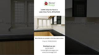 3 BHK Villa For Rent in Lake View Farm, Whitefield | PR261255305