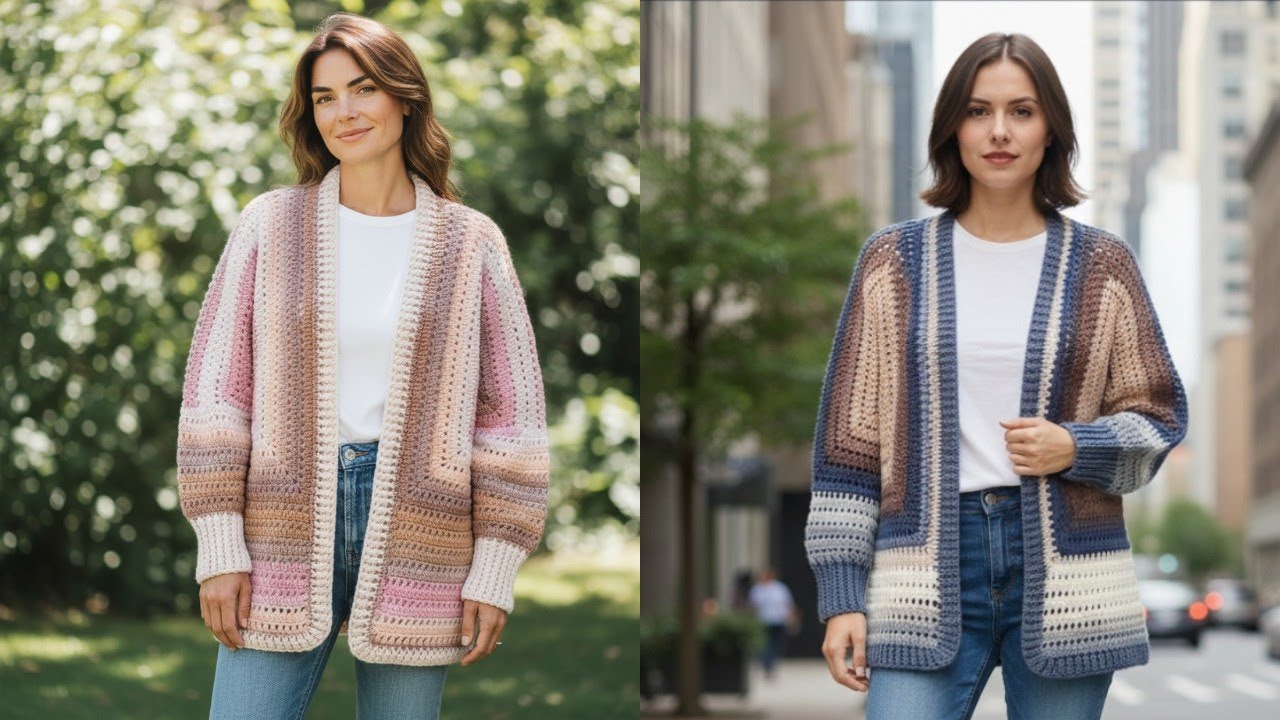 Вязаный Шестиугольный Кардиган – Часть 1 | Мотивы и Соединение Рукавов 💞 Hexagon Cardigan