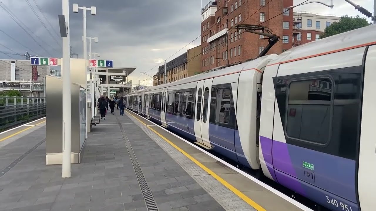 Elizabeth Line 304051 Departing from Custom House Station