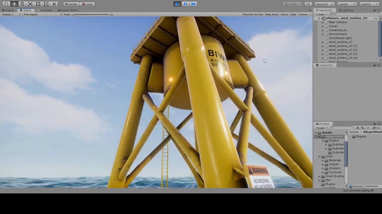 Offshore wind turbine Unity - YouTube